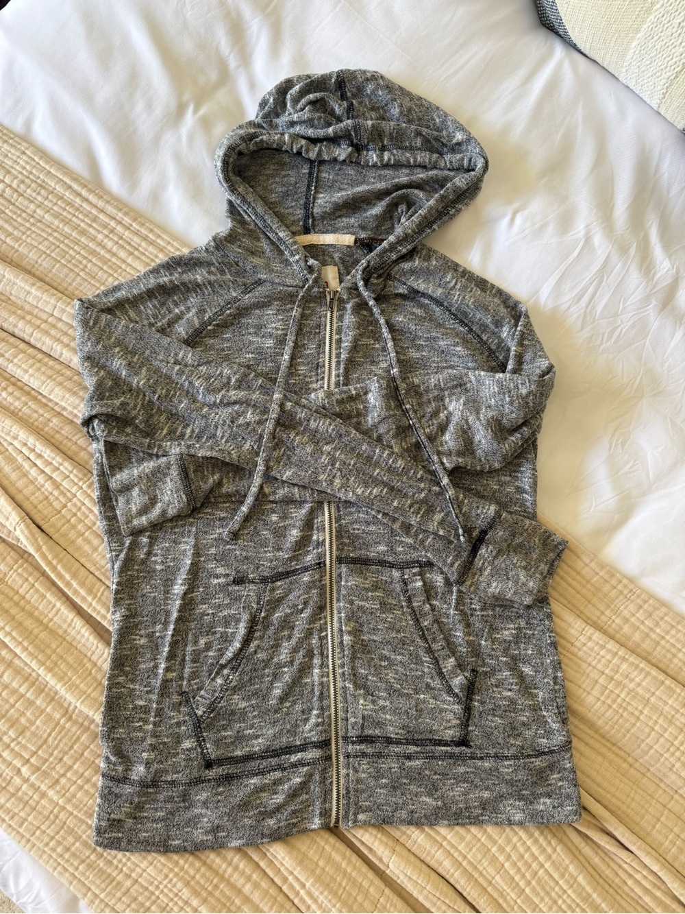Mossimo Supply Co. Marled Gray Zip-Up Hoodie - Size M